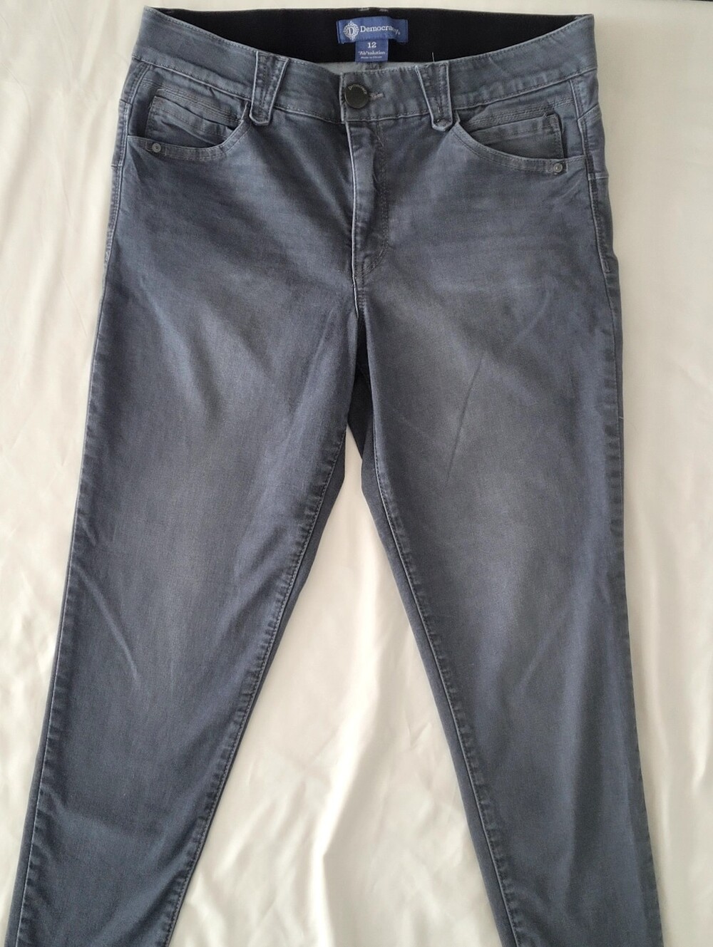 Democracy Women's Dark Gray Stretch Skinny Jeans "Ab"solution Technology Size 12